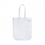 Gerecycled non woven tas met logo kleur wit