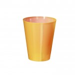 Herbruikbaar glas in diverse kleuren met transparant design 500ml kleur oranje  negende weergave