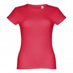 Katoenen T-shirts met logo voor vrouwen in de kleur rood