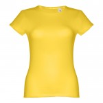 Katoenen T-shirts met logo voor vrouwen in de kleur geel