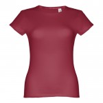 Katoenen T-shirts met logo voor vrouwen in de kleur bordeaux