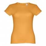 Katoenen T-shirts met logo voor vrouwen in de kleur donkergeel