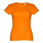 Katoenen T-shirts met logo voor vrouwen in de kleur oranje
