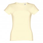 Katoenen T-shirts met logo voor vrouwen in de kleur ivoor