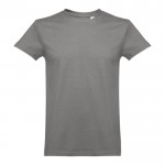 Katoenen T-shirts met logo, 190 g/m2 in de kleur donkergrijs