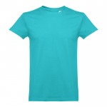 Katoenen T-shirts met logo, 190 g/m2 in de kleur turkoois