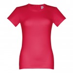 Getailleerde dames shirts met logo in de kleur rood