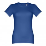Getailleerde dames shirts met logo in de kleur koningsblauw