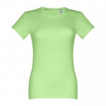 Getailleerde dames shirts met logo in de kleur lichtgroen