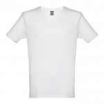 Goedkope katoenen T-shirts met logo in de kleur wit