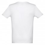 Goedkope katoenen T-shirts met logo in de kleur wit achterkant
