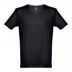 Goedkope katoenen T-shirts met logo in de kleur zwart