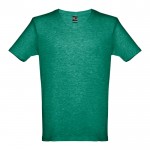 Goedkope katoenen T-shirts met logo in de kleur gemarmerd groen
