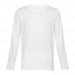 Bedrukt shirt met lange mouwen, 150 g/m2 in de kleur wit