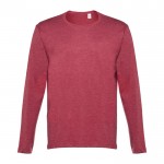Bedrukt shirt met lange mouwen, 150 g/m2 in de kleur gemarmerd rood