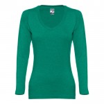 Reclame shirts met lange mouwen voor vrouwen in de kleur gemarmerd groen