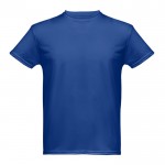 Sportief promotie T-shirt met logo, 130 g/m2 in de kleur koningsblauw