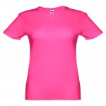 Polyester damesshirt met opdruk, 130 g/m2 in de kleur lichtroze