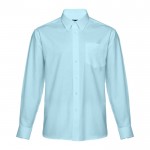 Reclame overhemd met logo, 130 g/m2 in de kleur lichtblauw