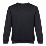 Bedrukte sweater met ronde hals, 300 g/m2 in de kleur zwart