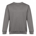 Bedrukte sweater met ronde hals, 300 g/m2 in de kleur donkergrijs