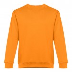 Bedrukte sweater met ronde hals, 300 g/m2 in de kleur oranje