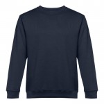 Bedrukte sweater met ronde hals, 300 g/m2 in de kleur marineblauw