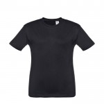 Reclame T-shirt met opdruk voor kinderen in de kleur zwart