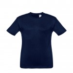 Reclame T-shirt met opdruk voor kinderen in de kleur blauw