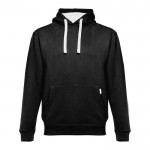 Bedrukte hoodie van polyester en katoen, 320 g/m2 in de kleur zwart