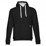 Bedrukte hoodie van polyester en katoen, 320 g/m2 in de kleur zwart / grijs