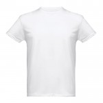 Sportief promotie T-shirt met logo, 130 g/m2 in de kleur wit