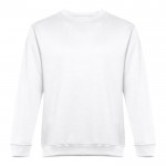 Bedrukte sweater met ronde hals, 300 g/m2 in de kleur wit