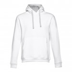 Bedrukte hoodie van polyester en katoen, 320 g/m2 in de kleur wit