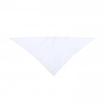 Klassieke driehoekige polyester sjaal in levendige kleuren kleur wit  negende weergave