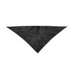 Klassieke driehoekige polyester sjaal in levendige kleuren kleur zwart  negende weergave
