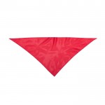 Klassieke driehoekige polyester sjaal in levendige kleuren kleur rood  negende weergave