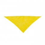 Klassieke driehoekige polyester sjaal in levendige kleuren kleur geel  negende weergave
