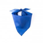 Klassieke driehoekige polyester sjaal in levendige kleuren kleur blauw tweede weergave