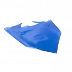 Klassieke driehoekige polyester sjaal in levendige kleuren kleur blauw derde weergave