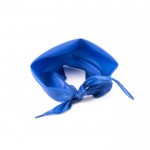 Klassieke driehoekige polyester sjaal in levendige kleuren kleur blauw vierde weergave