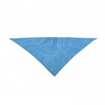 Klassieke driehoekige polyester sjaal in levendige kleuren kleur lichtblauw  negende weergave