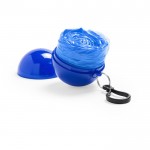 Waterdichte poncho in een ronde sleutelhanger voor kinderen kleur blauw  negende weergave
