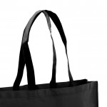 Sterke non-woven bedrukte tassen met logo kleur zwart vierde weergave