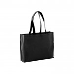 Sterke non-woven bedrukte tassen met logo kleur zwart