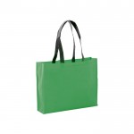 Sterke non-woven bedrukte tassen met logo kleur groen