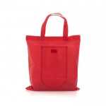 Opvouwbare, bedrukte non-woven tassen kleur rood