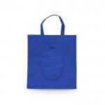 Opvouwbare, bedrukte non-woven tassen kleur blauw