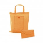 Opvouwbare, bedrukte non-woven tassen kleur oranje