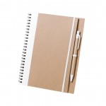 Ring notitieboekje met logo kleur wit